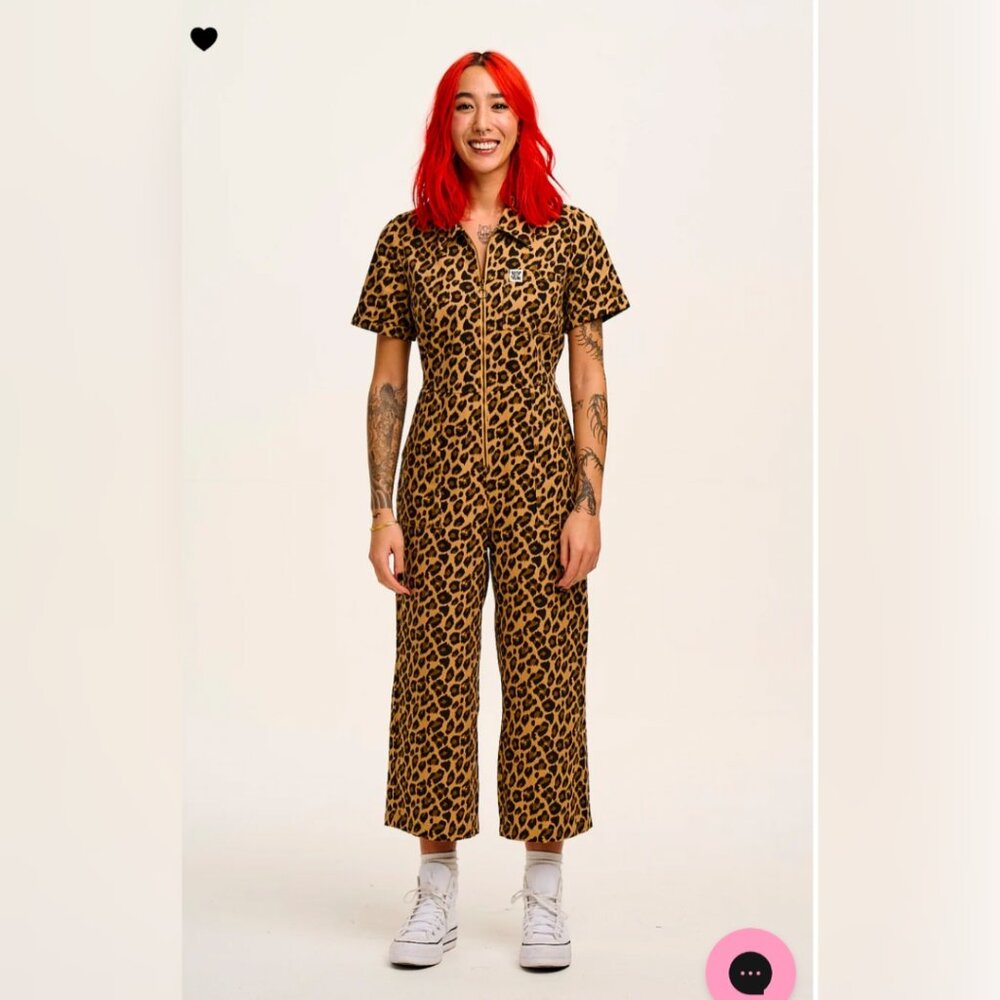 BNWT Lucy & Yak Ragan leopard jumpsuit US 14